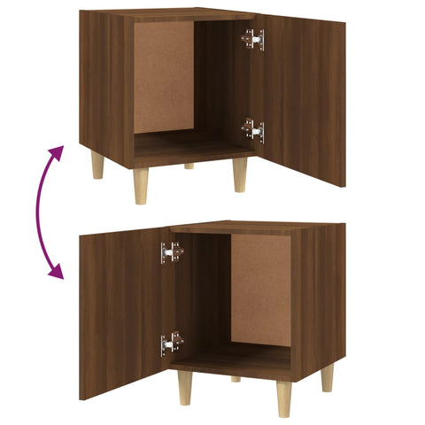 vidaXL Bedside Cabinets 2 pcs Brown Oak Engineered Wood