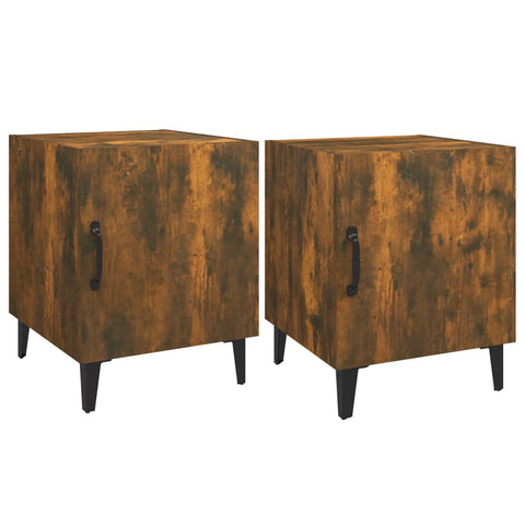 vidaXL Bedside Cabinets 2 pcs Smoked Oak Engineered Wood