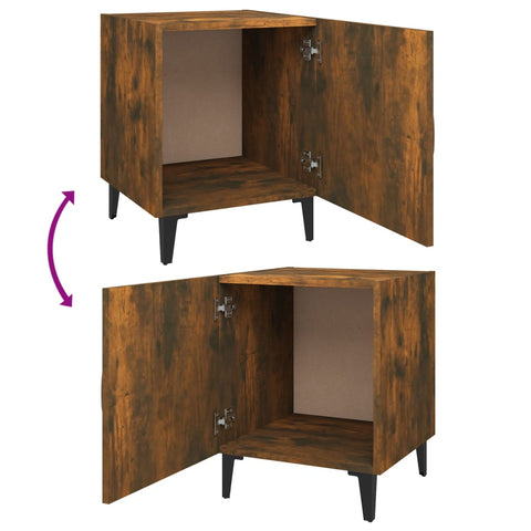 vidaXL Bedside Cabinets 2 pcs Smoked Oak Engineered Wood