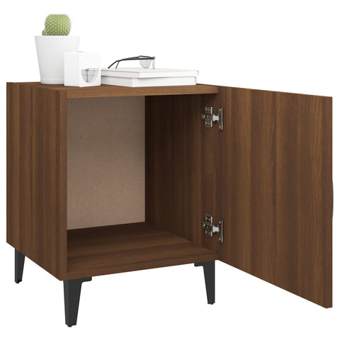 vidaXL Bedside Cabinets 2 pcs Brown Oak Engineered Wood
