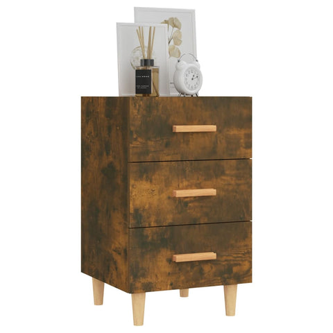 vidaXL Bedside Cabinet Smoked Oak 40x40x66 cm Engineered Wood