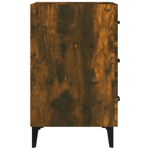 vidaXL Bedside Cabinet Smoked Oak 40x40x66 cm Engineered Wood