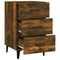 vidaXL Bedside Cabinet Smoked Oak 40x40x66 cm Engineered Wood