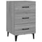 vidaXL Bedside Cabinet Grey Sonoma 40x40x66 cm Engineered Wood