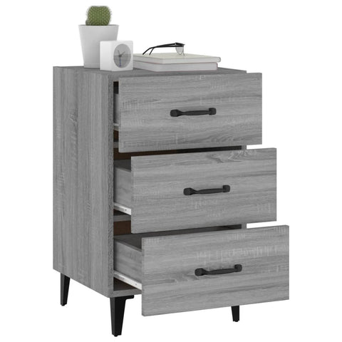 vidaXL Bedside Cabinet Grey Sonoma 40x40x66 cm Engineered Wood