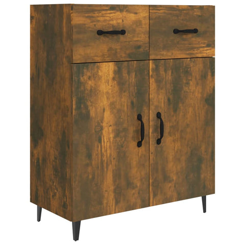 vidaXL Sideboard Smoked Oak 69.5x34x90 cm Engineered Wood