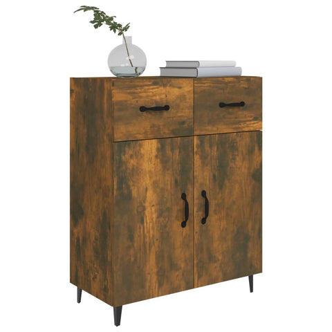 vidaXL Sideboard Smoked Oak 69.5x34x90 cm Engineered Wood