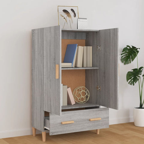 vidaXL Highboard Grey Sonoma 70x31x115 cm Engineered Wood