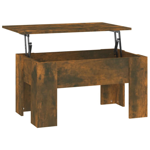 vidaXL Coffee Table Smoked Oak 79x49x41 cm Engineered Wood