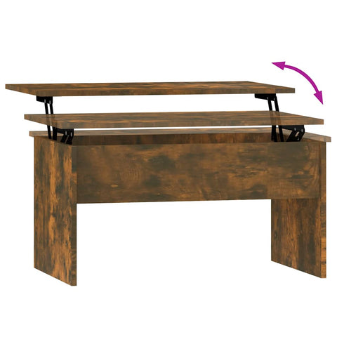 vidaXL Coffee Table Smoked Oak 80x50.5x41.5 cm Engineered Wood