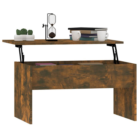 vidaXL Coffee Table Smoked Oak 80x50.5x41.5 cm Engineered Wood
