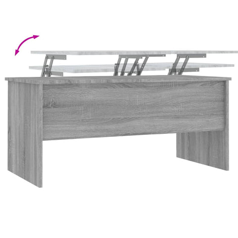 vidaXL Coffee Table Grey Sonoma 102x50.5x46.5 cm Engineered Wood