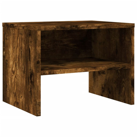 vidaXL Bedside Cabinet Smoked Oak 40x30x30 cm Engineered Wood