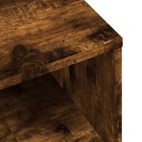 vidaXL Bedside Cabinet Smoked Oak 40x30x30 cm Engineered Wood