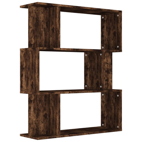vidaXL Book Cabinet/Room Divider Smoked Oak 80x24x96cm Engineered Wood