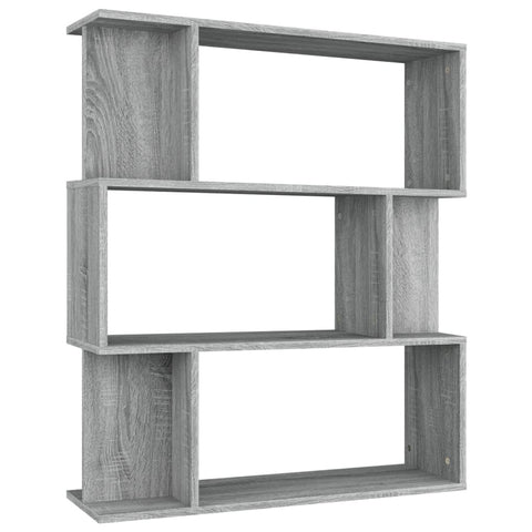 vidaXL Book Cabinet/Room Divider Grey Sonoma 80x24x96cm Engineered Wood