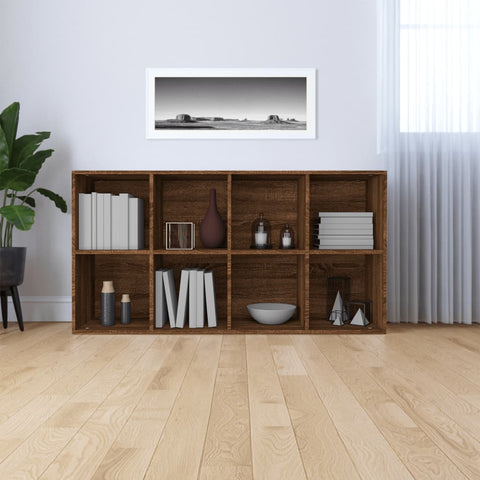 vidaXL Book Cabinet/Sideboard Brown Oak 66x30x130 cm Engineered Wood