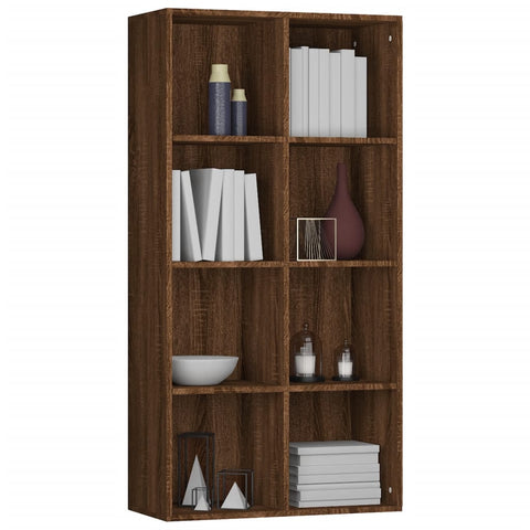 vidaXL Book Cabinet/Sideboard Brown Oak 66x30x130 cm Engineered Wood