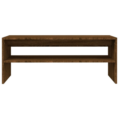 vidaXL Coffee Table Brown Oak 100x40x40 cm Engineered Wood