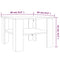 vidaXL Coffee Table Smoked Oak 60x60x42 cm Engineered Wood