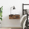 vidaXL Floating Nightstand Smoked Oak 40x30x15 cm Engineered Wood