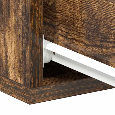 vidaXL Floating Nightstand Smoked Oak 40x30x15 cm Engineered Wood