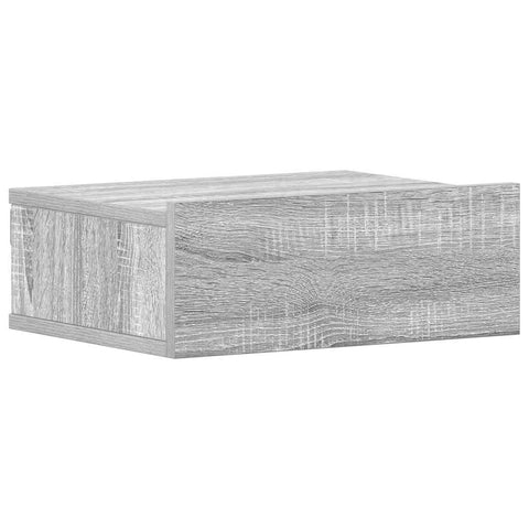 vidaXL Floating Nightstand Grey Sonoma 40x30x15 cm Engineered Wood