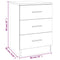 vidaXL Bedside Cabinet Smoked Oak 38x35x56 cm Engineered Wood