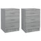 vidaXL Bedside Cabinets 2 pcs Grey Sonoma 38x35x56 cm Engineered Wood
