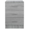vidaXL Bedside Cabinets 2 pcs Grey Sonoma 38x35x56 cm Engineered Wood