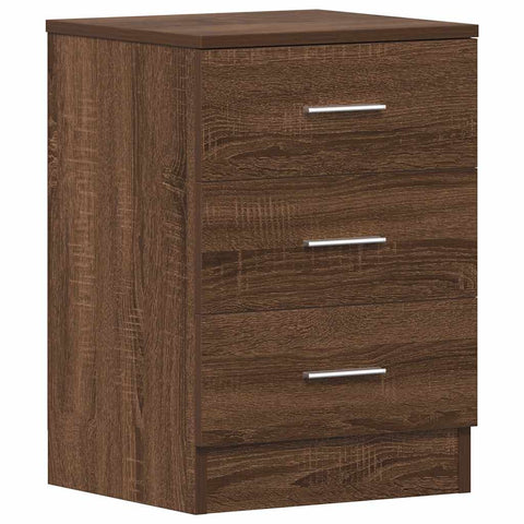 vidaXL Bedside Cabinet Brown Oak 38x35x56 cm Engineered Wood