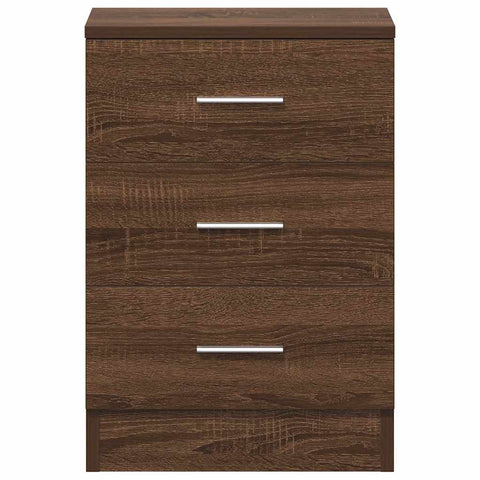 vidaXL Bedside Cabinet Brown Oak 38x35x56 cm Engineered Wood