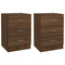 vidaXL Bedside Cabinets 2 pcs Brown Oak 38x35x56 cm Engineered Wood