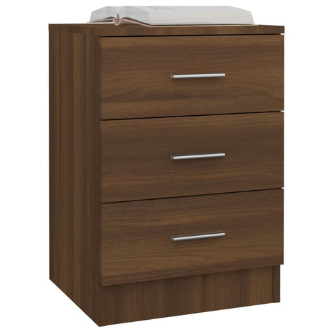 vidaXL Bedside Cabinets 2 pcs Brown Oak 38x35x56 cm Engineered Wood