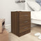 vidaXL Bedside Cabinets 2 pcs Brown Oak 38x35x56 cm Engineered Wood