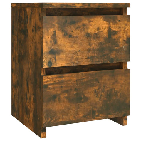 vidaXL Bedside Cabinet Smoked Oak 30x30x40 cm Engineered Wood
