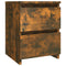 vidaXL Bedside Cabinet Smoked Oak 30x30x40 cm Engineered Wood