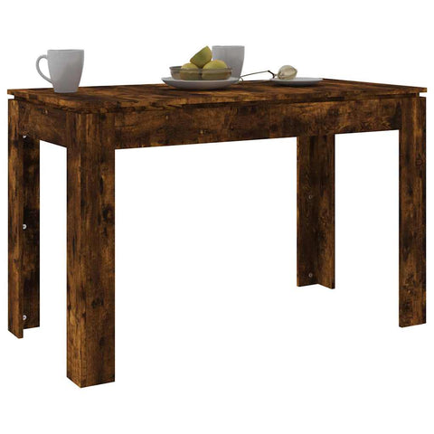 vidaXL Dining Table Smoked Oak 120x60x76 cm Engineered Wood