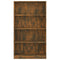 vidaXL 4-Tier Book Cabinet Smoked Oak 80x24x142 cm Engineered Wood