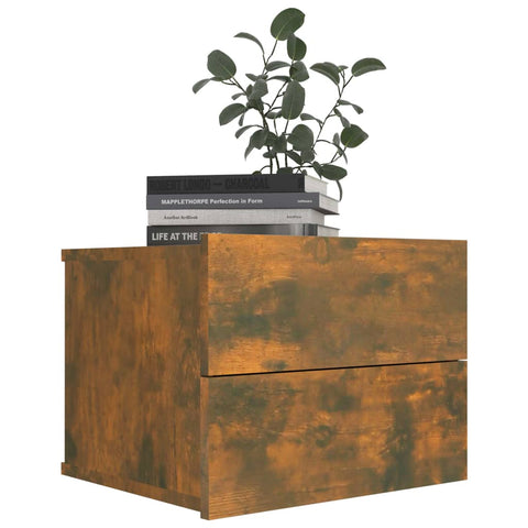 vidaXL Bedside Cabinets 2 pcs Smoked Oak 40x30x30 cm Engineered Wood