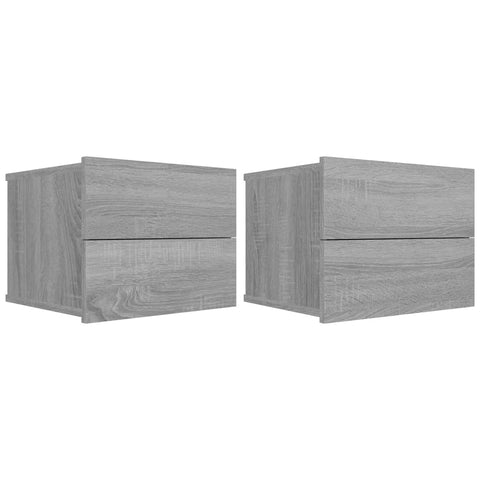 vidaXL Bedside Cabinets 2 pcs Grey Sonoma 40x30x30 cm Engineered Wood