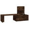 vidaXL Coffee Table Smoked Oak 150x50x35 cm Engineered Wood