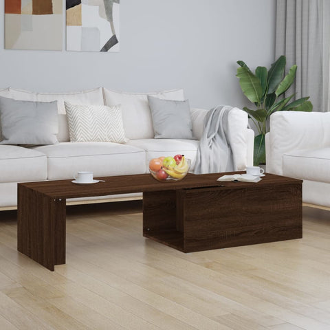 vidaXL Coffee Table Brown Oak 150x50x35 cm Engineered Wood