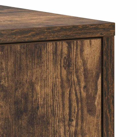 vidaXL Bathroom Cabinet Smoked Oak 30x30x183.5 cm Engineered Wood