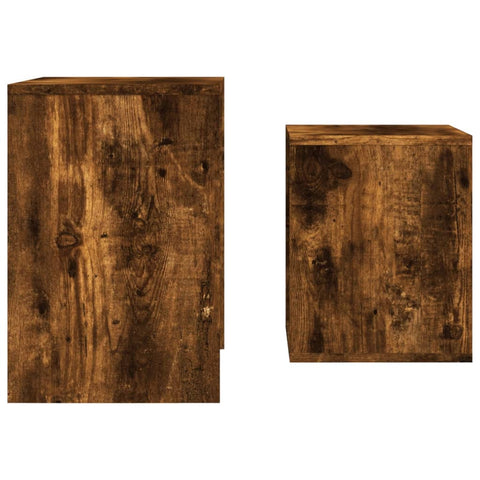 vidaXL Nesting Coffee Tables 2 pcs Smoked Oak Engineered Wood