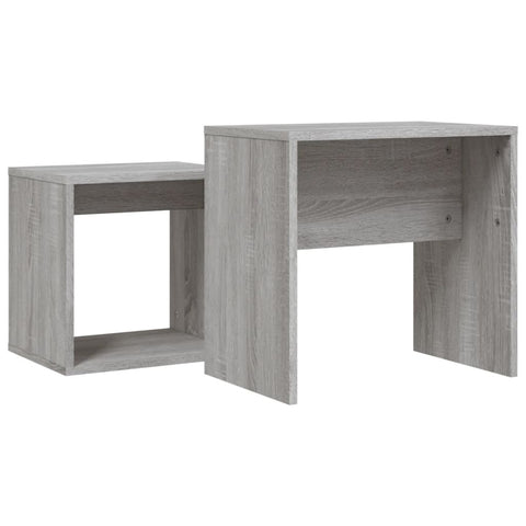 vidaXL Nesting Coffee Tables 2 pcs Grey Sonoma Engineered Wood