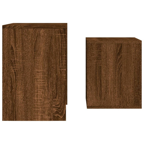 vidaXL Nesting Coffee Tables 2 pcs Brown Oak Engineered Wood