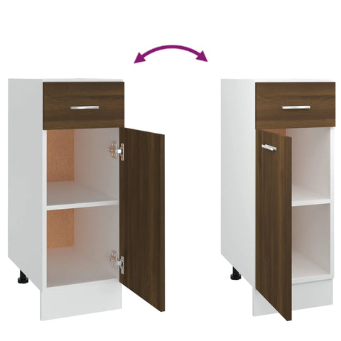 vidaXL Drawer Bottom Cabinet Lyon Brown Oak 30x46x81.5 cm Engineered Wood