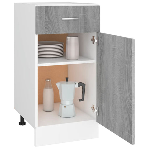 vidaXL Drawer Bottom Cabinet Lyon Grey Sonoma 40x46x81.5 cm Engineered Wood