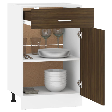vidaXL Drawer Bottom Cabinet Lyon Brown Oak 50x46x81.5 cm Engineered Wood
